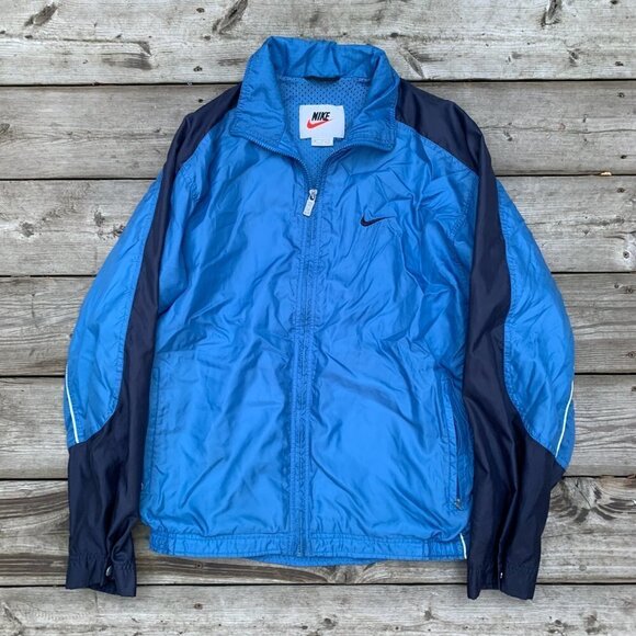 Vintage 90s Nike Jacket Varisty Blue Medium - Picture 7 of 8